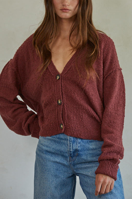 Bop Around Cardigan | Plum