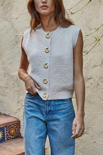Shelly Sweater Vest | Natural
