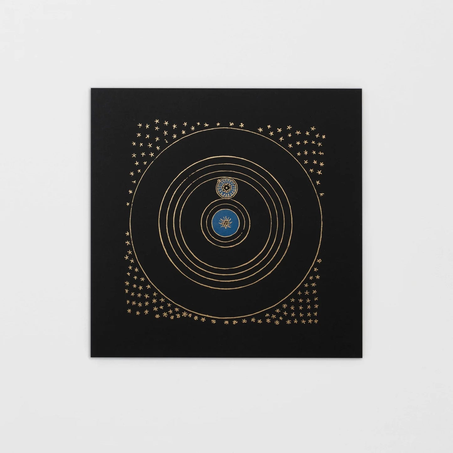 Rings of Saturn Print | Gold Foil on Black