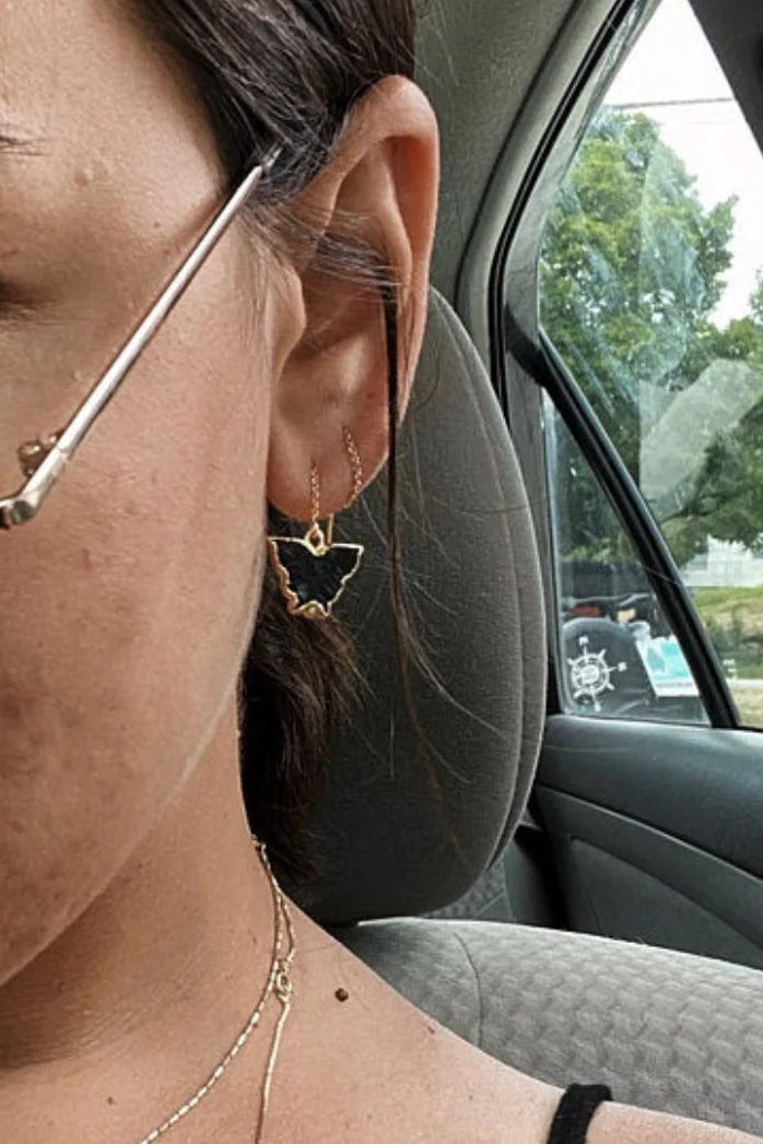 Butterfly Charm | Black Serpentine