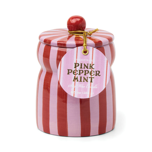 Lidded Cabana Candle | Pink Peppermint