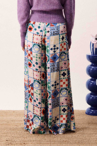 Mix 'n Patch Wide Leg Trousers
