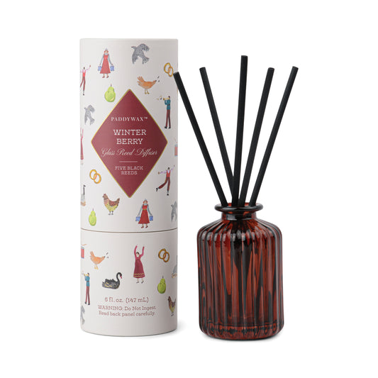 Ribbed Glass Diffuser | Winter Berry