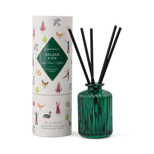 Ribbed Glass Diffuser | Balsam & Fir