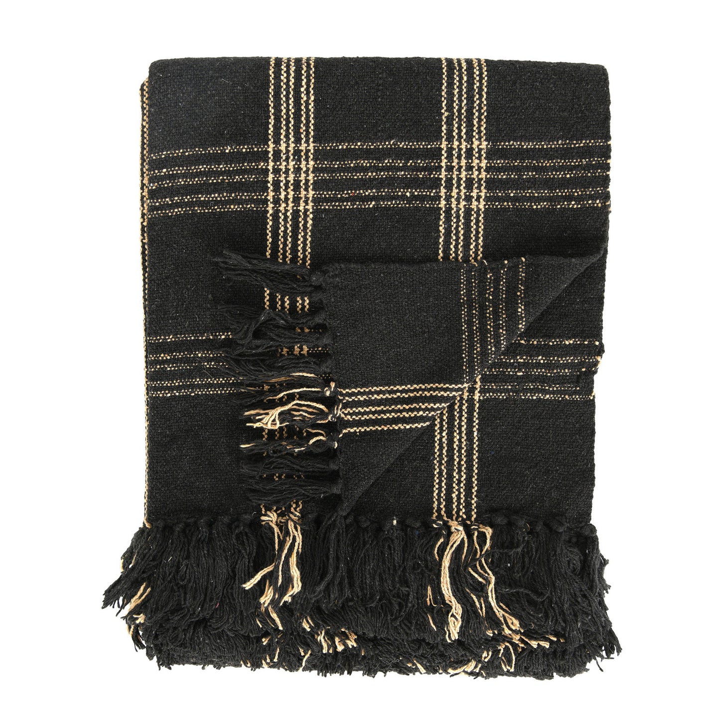 Cotton Blend Throw | Black