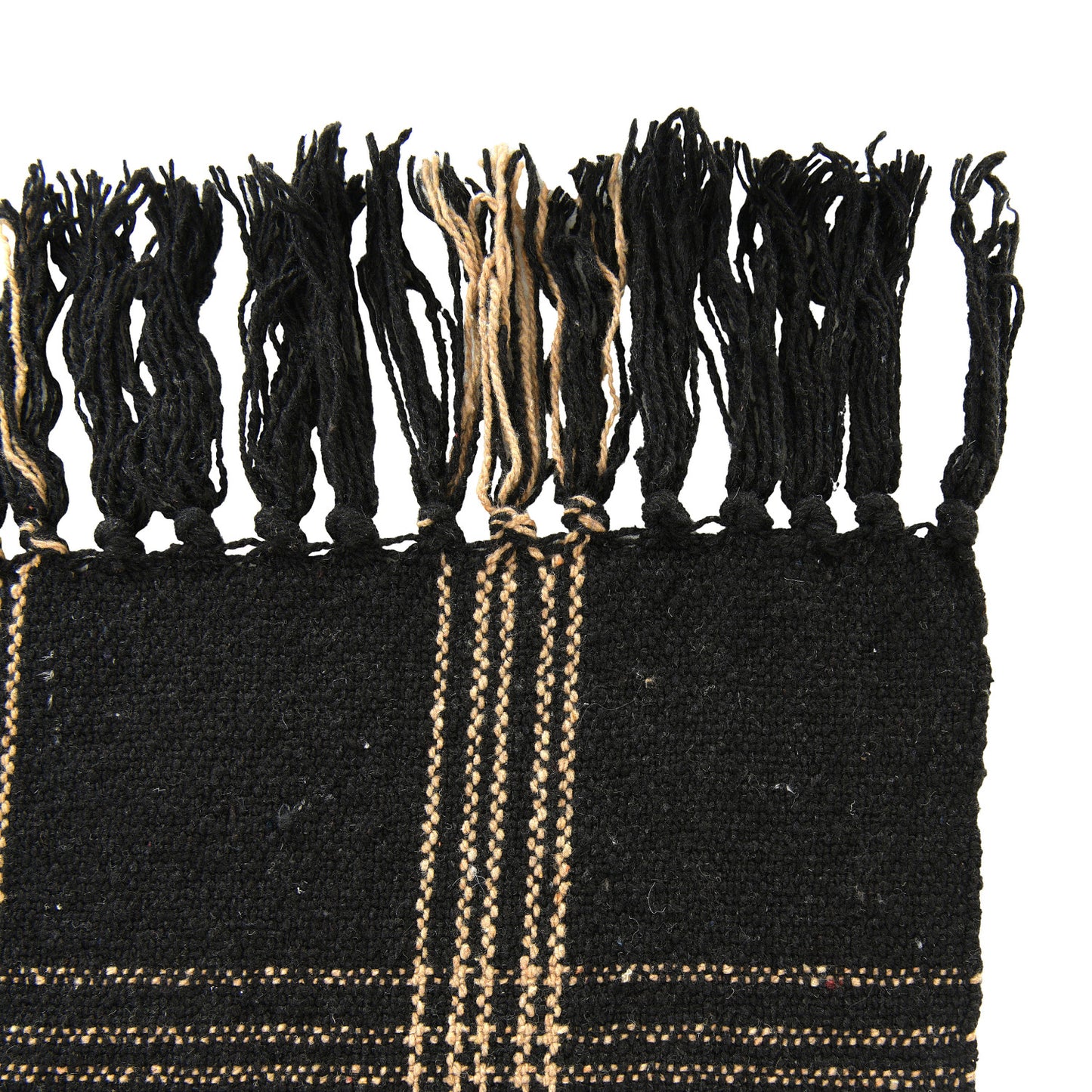 Cotton Blend Throw | Black