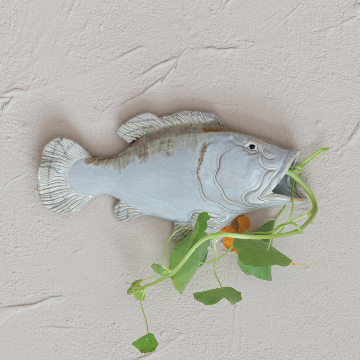 Stoneware Wall Vase | Fish