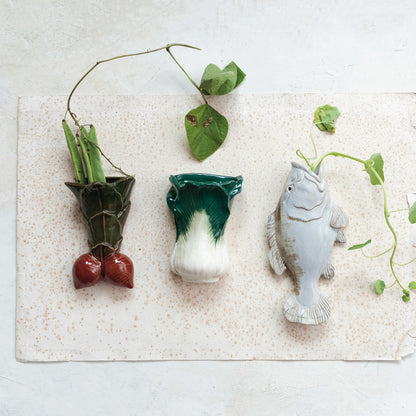 Stoneware Wall Vase | Fish