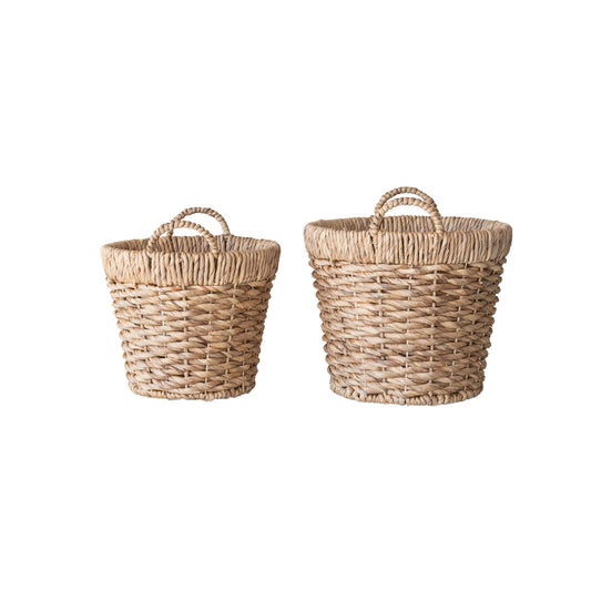 Water Hyacinth Basket with Handles