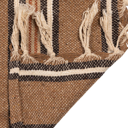 Cotton Blend Throw | Natural Stripes