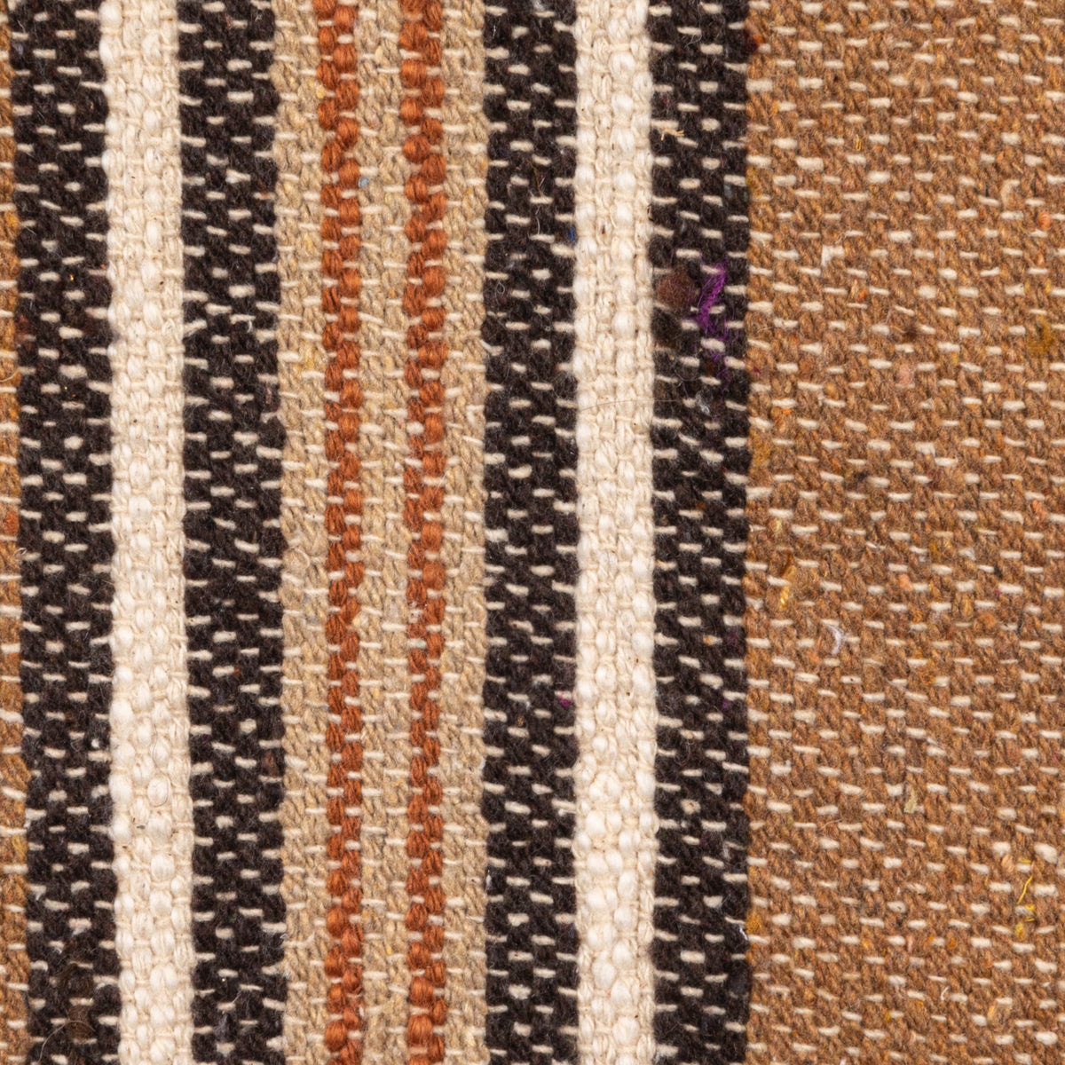 Cotton Blend Throw | Natural Stripes