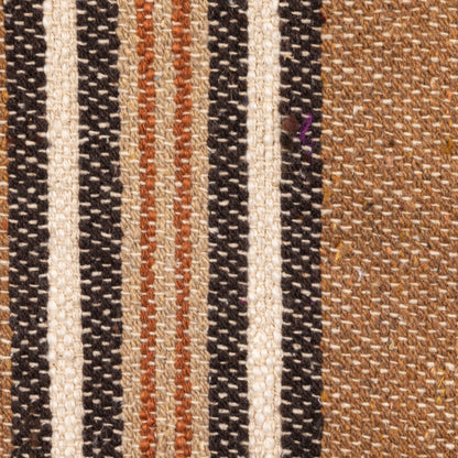Cotton Blend Throw | Natural Stripes
