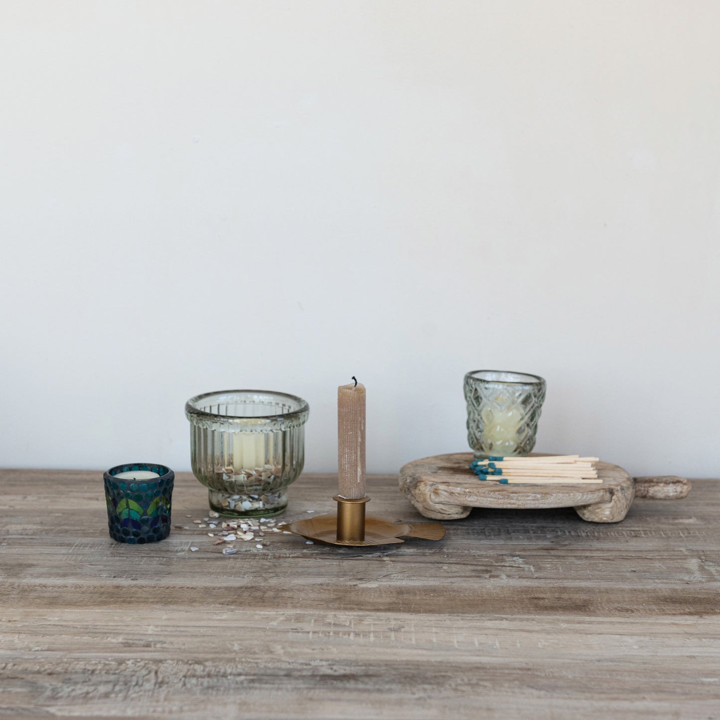 Hand-Blown Glass Tealight Holder