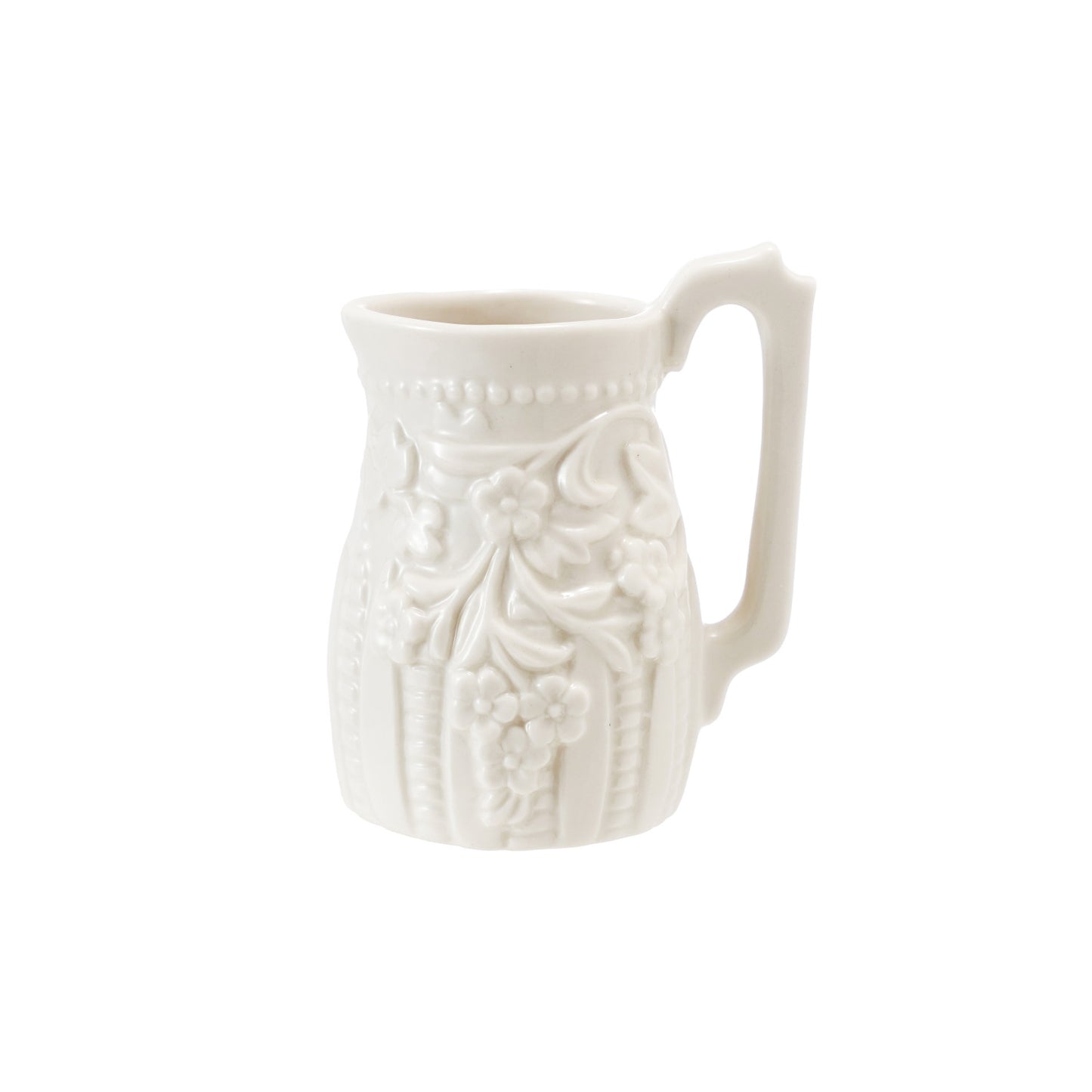 Embossed Stoneware Creamer