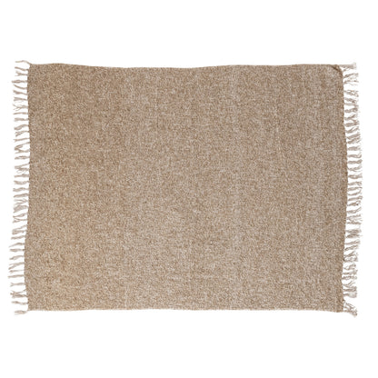 Woven Fringe Throw | Natural