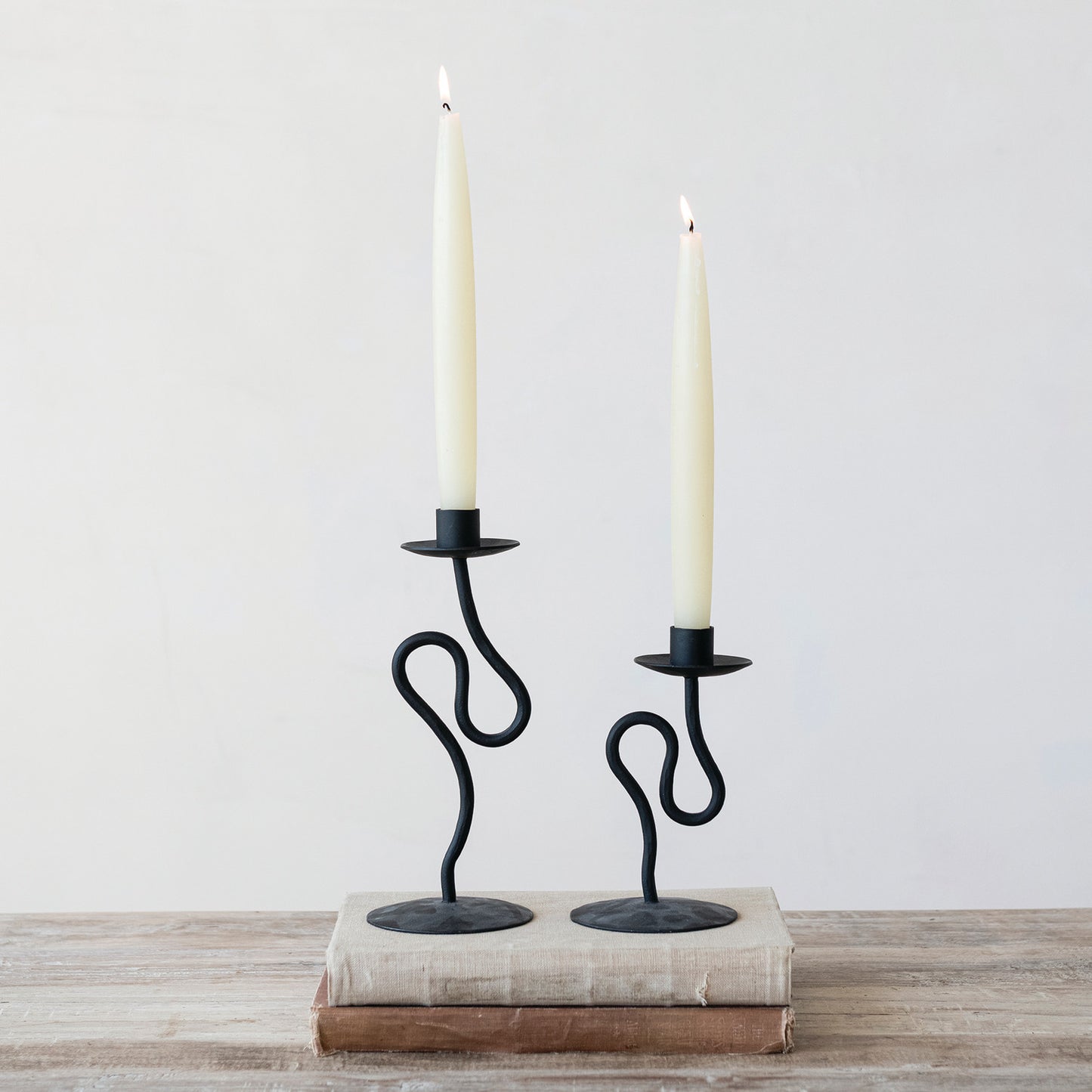 Abstract Hand-Forged Taper Holder