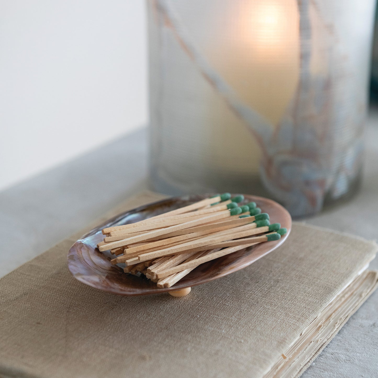 Natural Shell Footed Tray | Small