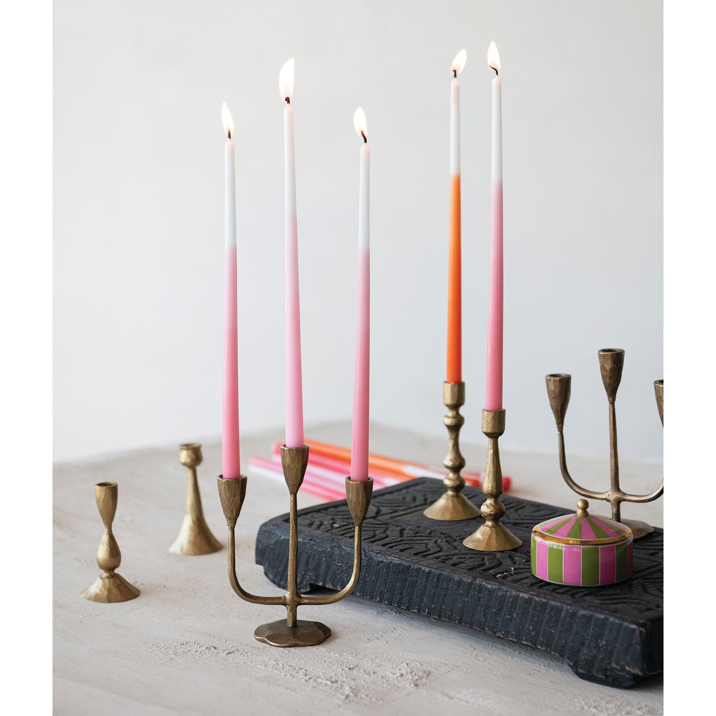 Hand-Forged Candelabra | Antique Brass Finish
