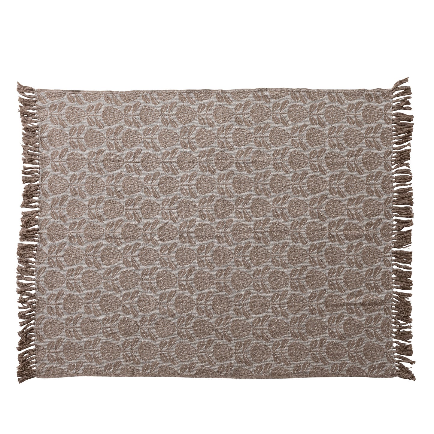 Cotton Jacquard Throw | Beige