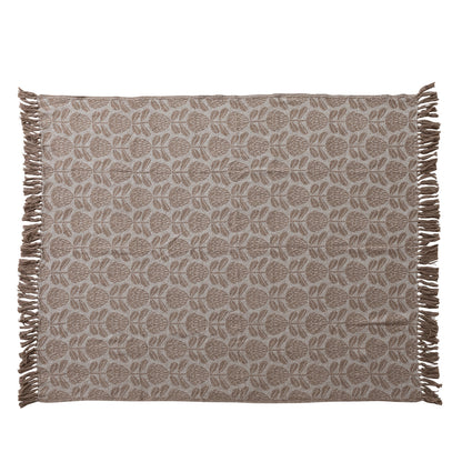 Cotton Jacquard Throw | Beige