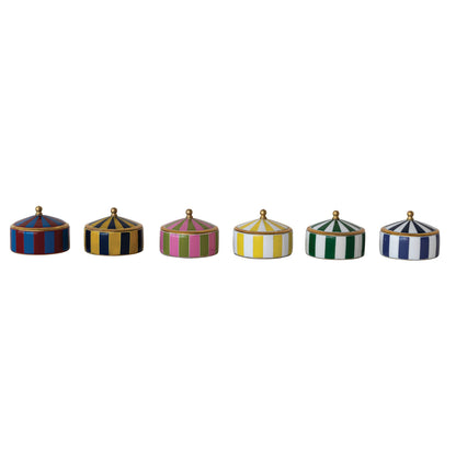 Brass & Resin Striped Trinket Box