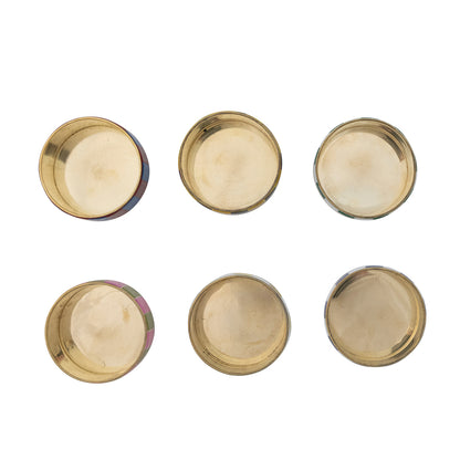 Brass & Resin Striped Trinket Box