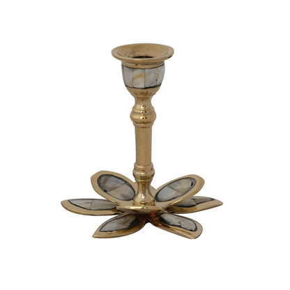 Brass Flower Taper Holder