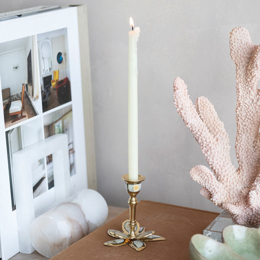 Brass Flower Taper Holder