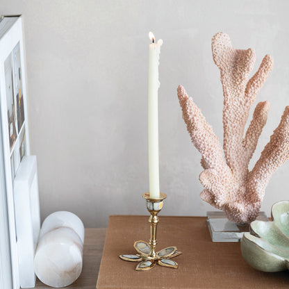 Brass Flower Taper Holder