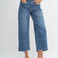 Wide Leg Front Seam Denim | Medium Wash