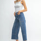 Wide Leg Front Seam Denim | Medium Wash
