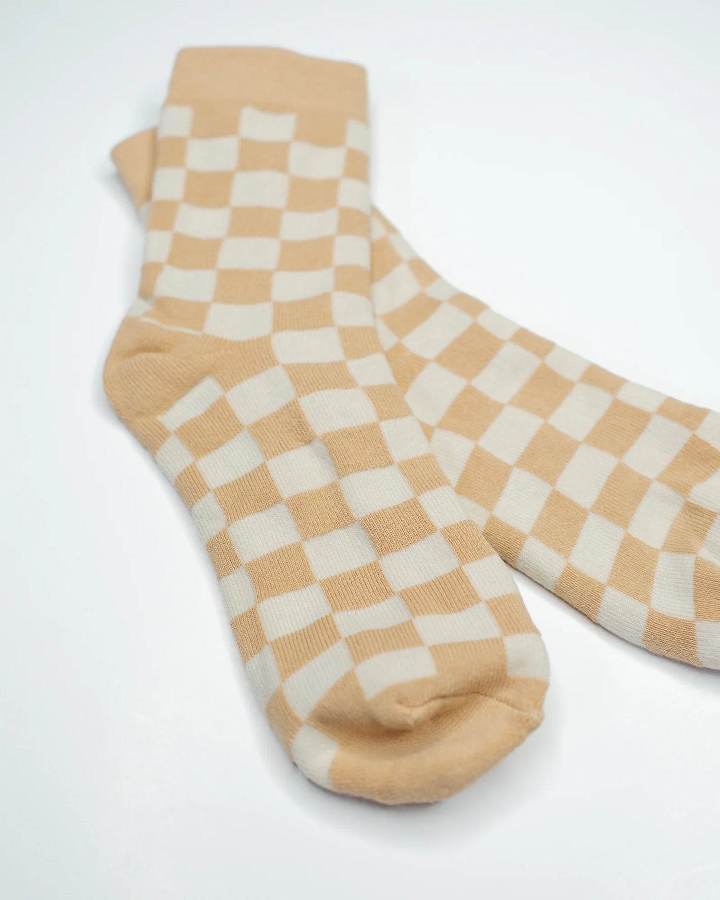 Tan Checker Socks