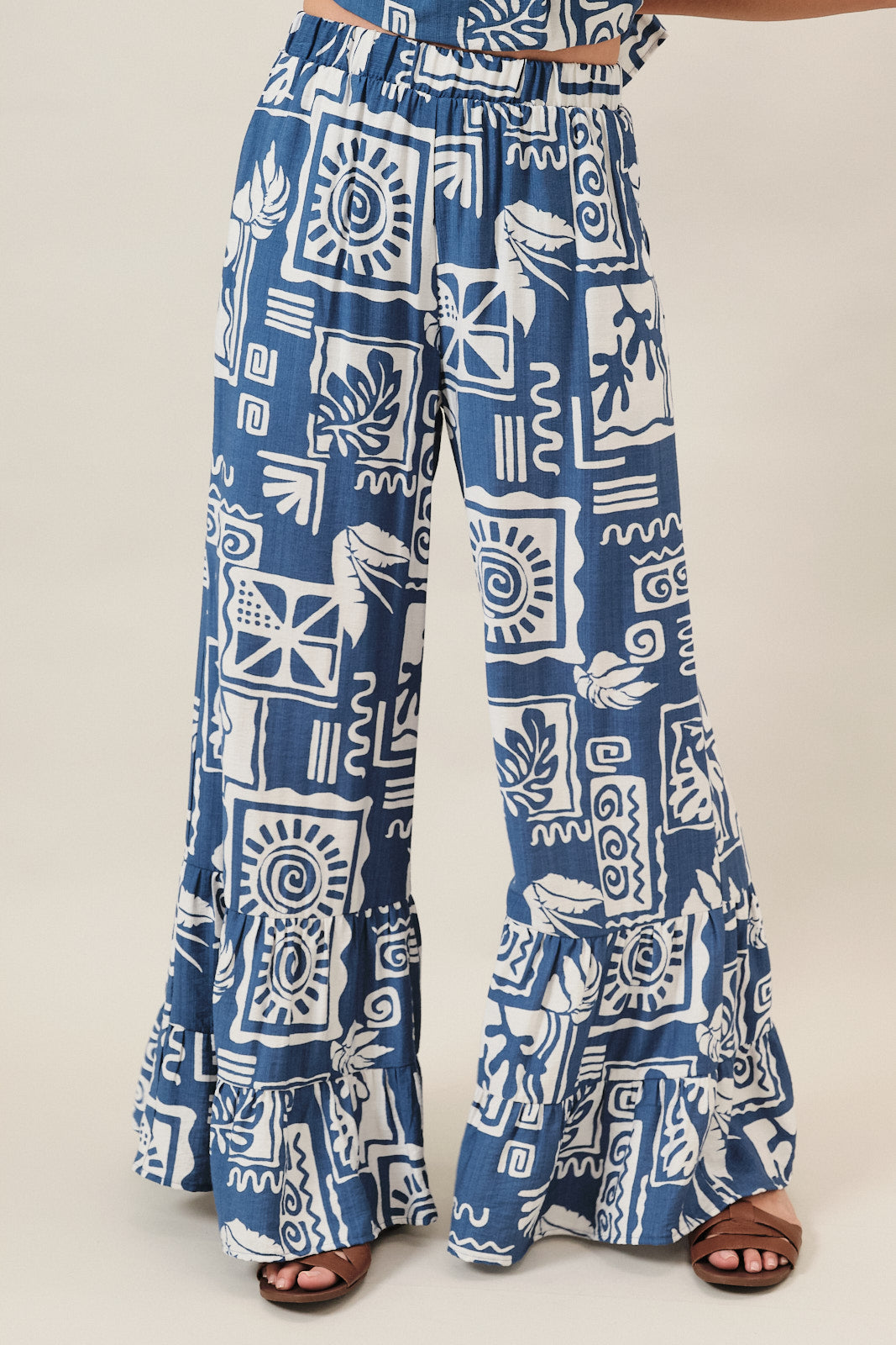 Summer Tile Tiered Pants