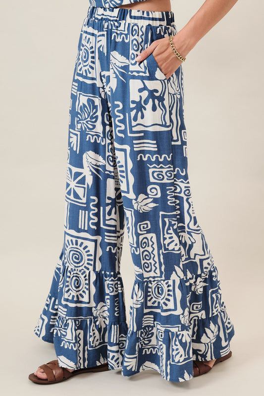 Summer Tile Tiered Pants