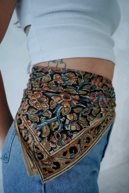 Kalamkari Cotton Bandana | Forest
