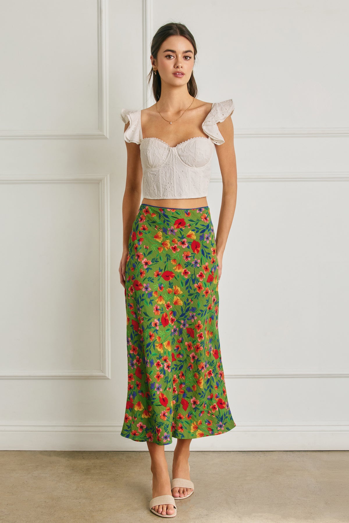 Garden Lily Midi Skirt