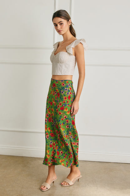 Garden Lily Midi Skirt