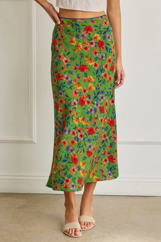 Garden Lily Midi Skirt