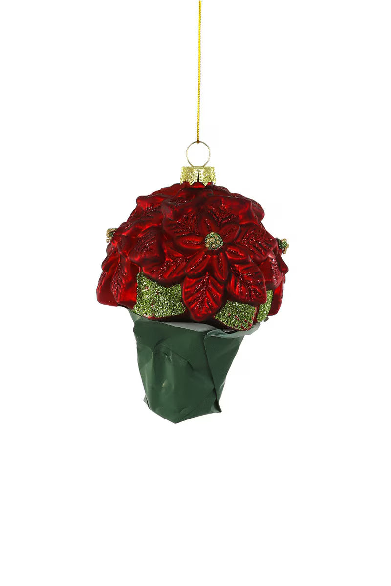 Grocery Store Poinsettia Ornament