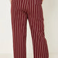Burgundy Stripe Trousers | Extended