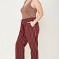 Burgundy Stripe Trousers | Extended