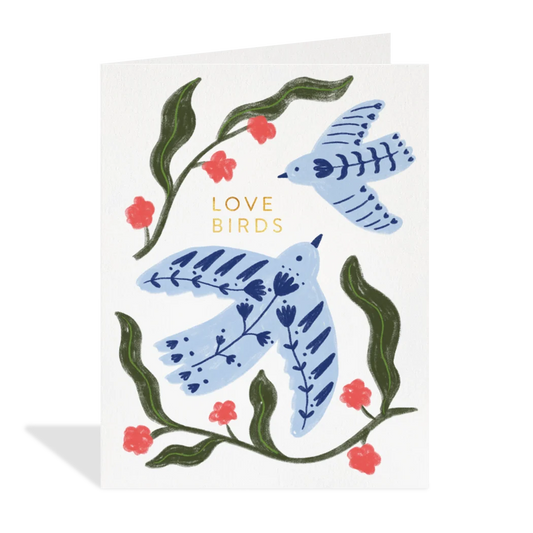 Blue Love Birds Card