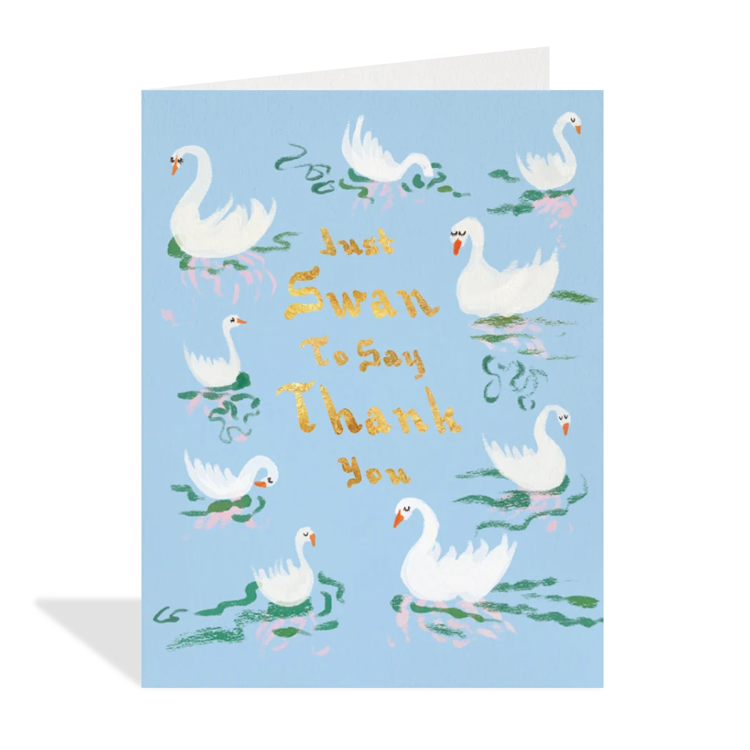 Swan Thank You Card