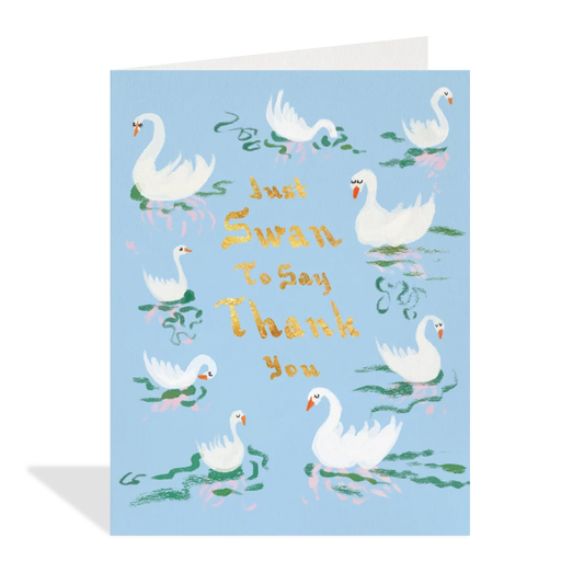 Swan Thank You Card