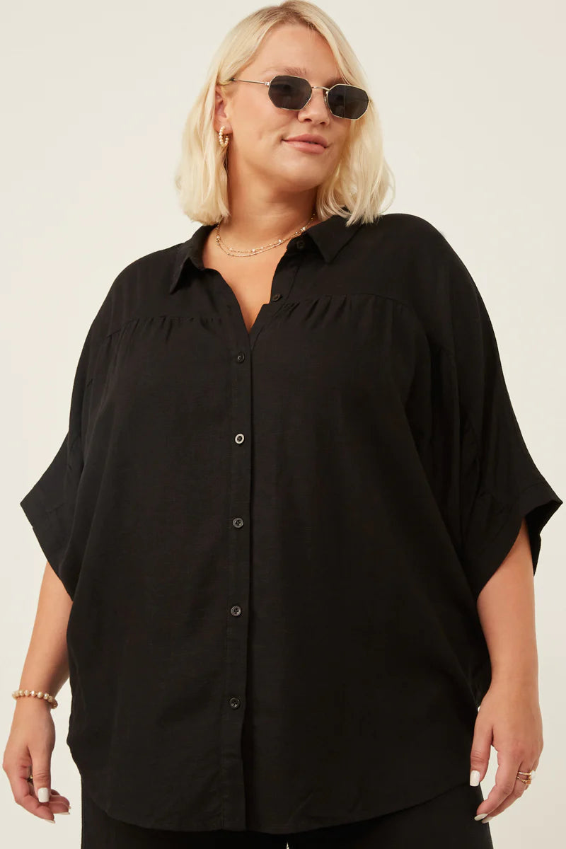 Black Button Up Top | Extended