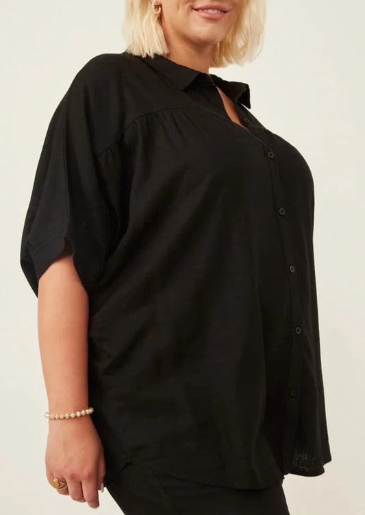 Black Button Up Top | Extended