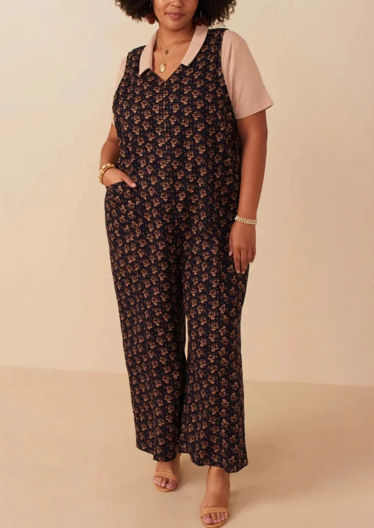 Ditsy Floral Sleeveless Jumpsuit | Extended