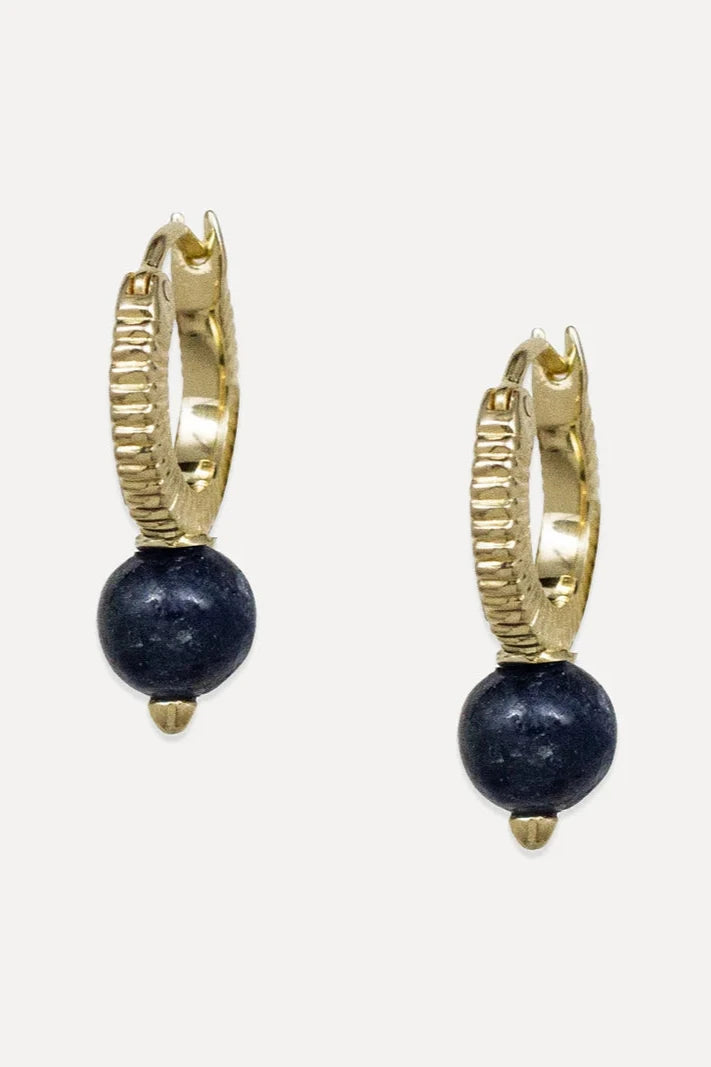 Pluto Hoops | Blue Sapphire