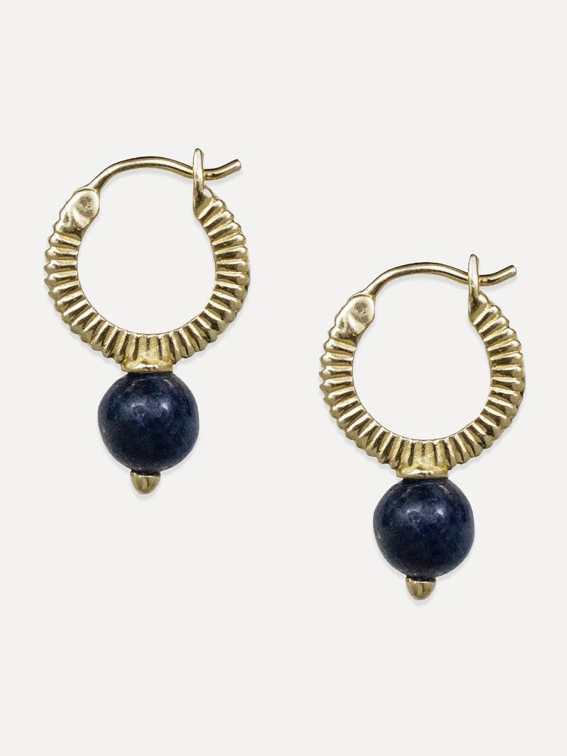 Pluto Hoops | Blue Sapphire