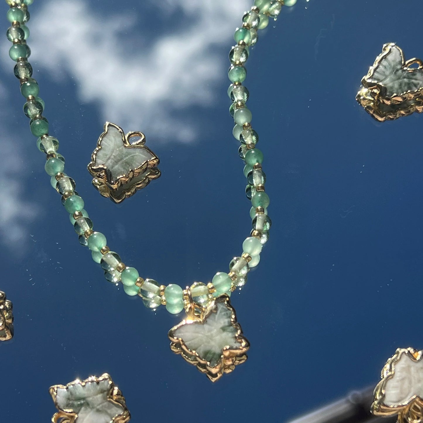 Butterfly Charm | Green Tree Agate